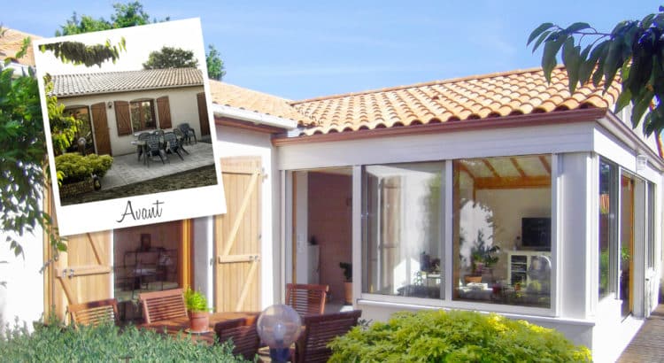 Salon chaleureux avec triangle vitré